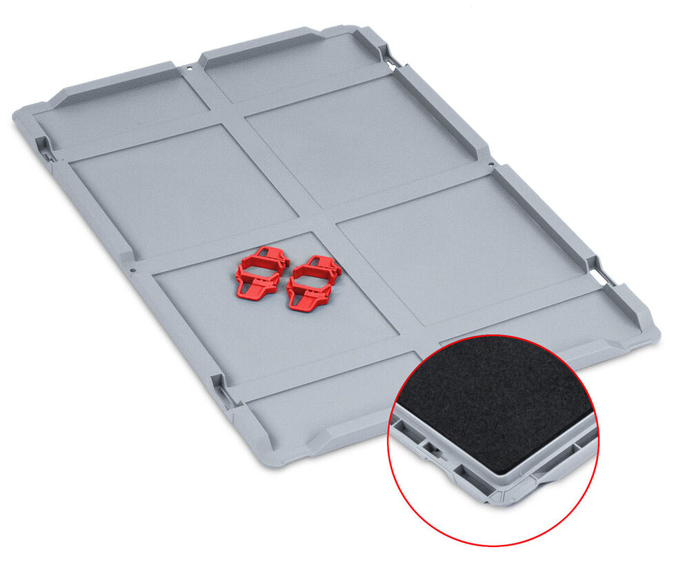 Deckel mit Schaumstoffeinlage für Eurobox