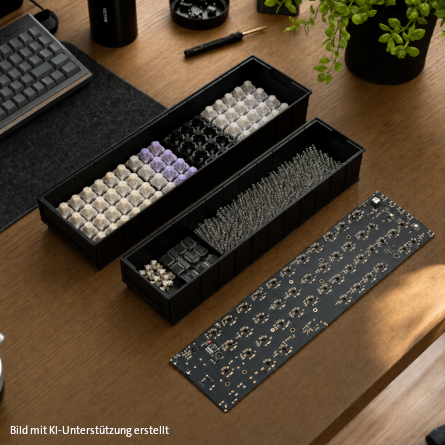 Industriebox mit Tastaturmaterialien